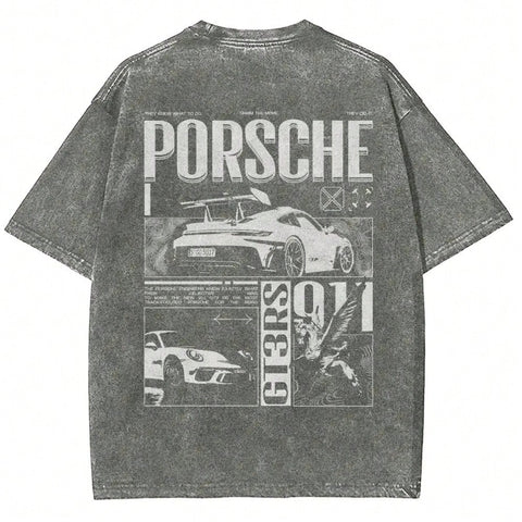 [New Products Arrive With Great Power] 911 GT3RS Unisex Fit Washed T-Shirt Unisex T-Shirts For Summer Outings